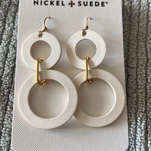 Nickel & Suede leather earrings